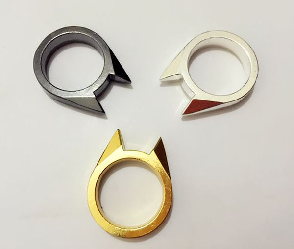 

Unisex Lovely cat ear ring Women Men Ring Gold/Silver/Grey Band Rings Jewelry Adornment 12g Free Shipping