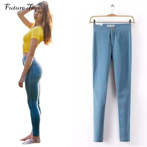 

wholesale- 2017 new fashion women jeans,high waist denim jeans,slim casual pencil pants,washed jeans women trousers skinny jeans c0185, Blue