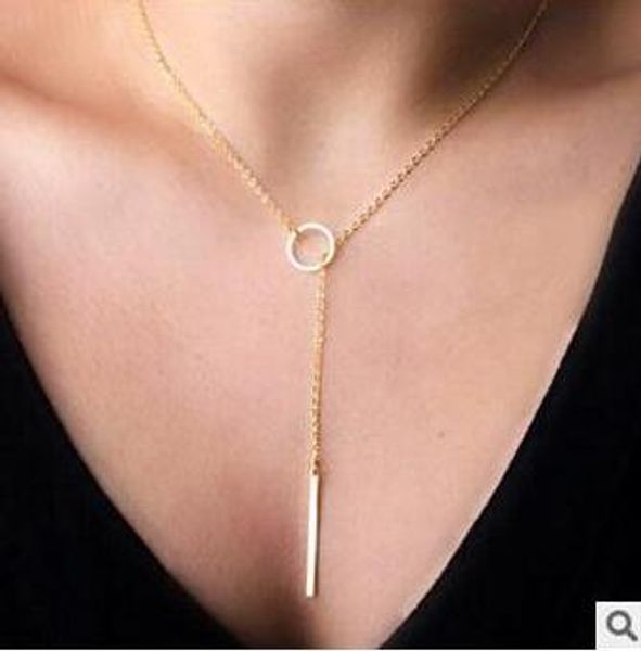 

fashion gold necklace choker wholesale female clavicle short chain necklace sweater chain necklace punk girl, Golden;silver