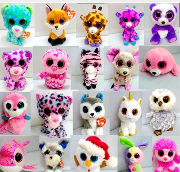 

Ty beanie boo big eye plu h toy doll owl mou e cat foxy bear rabbit penguin mall oft tuffed toy about 17cm kka1271