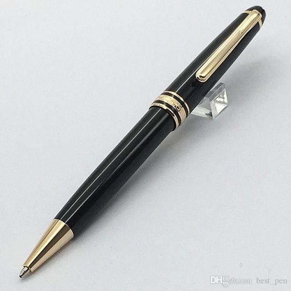 

pen luxury 164 gold clip platinum line classique ballpoint pen design pure black gold-clip ballpoint pen, Blue;orange