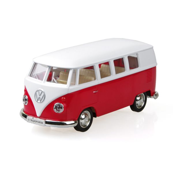

UNI-FORTUNE VW T1 Kombi Transporter Microbus Red 1/36 легированная модель автомобиля Diecast Metal Pull Back Игрушк