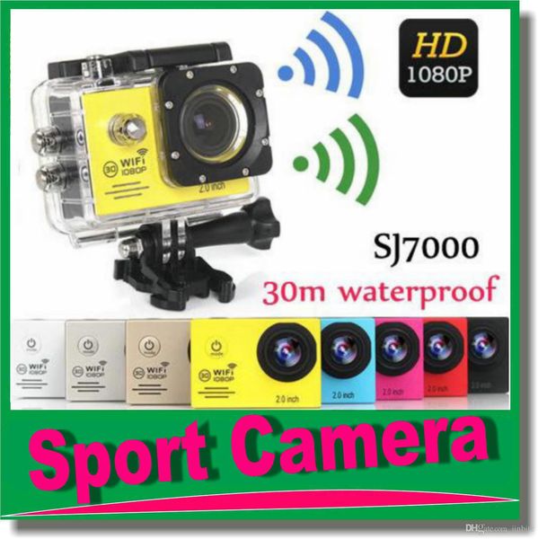 Esporte DV SJ7000 impermeável Sport Action Camera Full HD 1080P Câmera WiFi Capacete Camera Car DVR 2.0 polegadas 12MP CMOS Esportes Camcorder JBD-N3