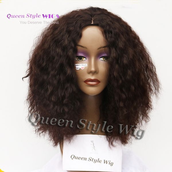 

Hot Sale Synthetic Frizzy Afro Curly Brown Color Beyonce's Hiarstyle Wig Afro Wig Kinky Curly Beauty Custom African Wigs