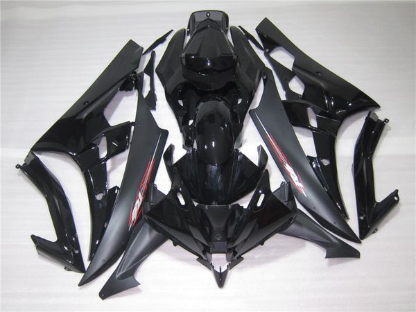 Kostenloses Spritzguss-Verkleidungsset für Yamaha YZF R6 06 07, schwarzes Verkleidungsset YZFR6 2006 2007 OT35