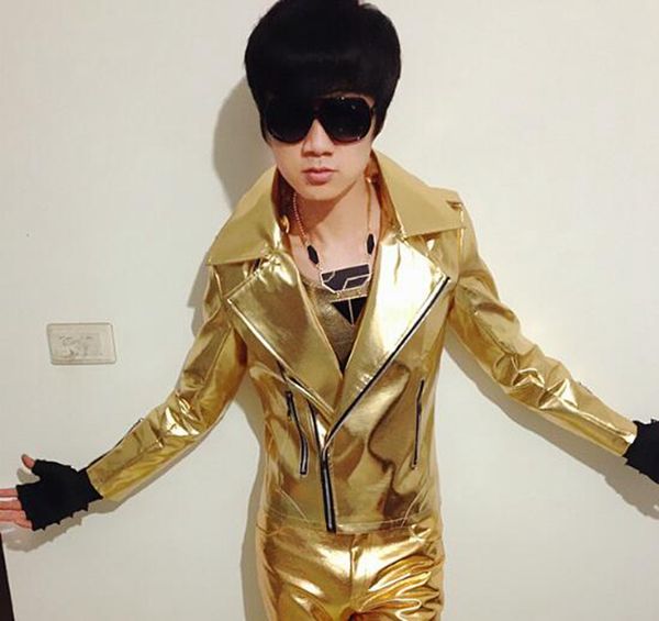 

бесплатная доставка !!! горячие персонализированные танцевальный прилив мужской тонкий осенний и зимний с длинным рукавом серебро золото пан, Black;red