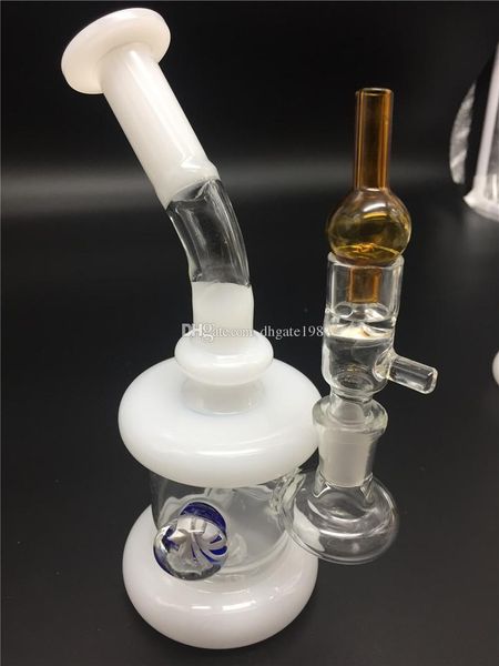 

новый Dab Рог бонг новый дизайн с перколятор сотовый перк две функции стеклянная труба для воды изогнутая шея стеклянные бонги барботер с чашей и карбюратора колпачок
