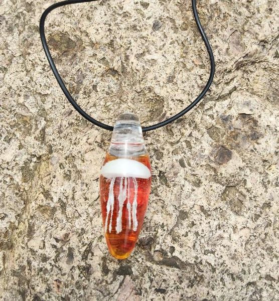 

handmade white jellyfish necklace classical jewelry, Silver