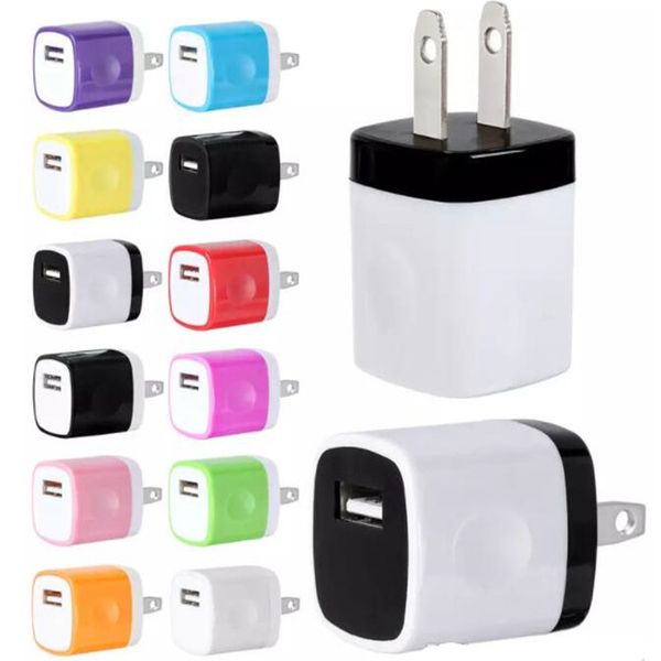 

Быстрая зарядка 5 В 1A красочные Главная Plug USB зарядное устройство адаптер питания
