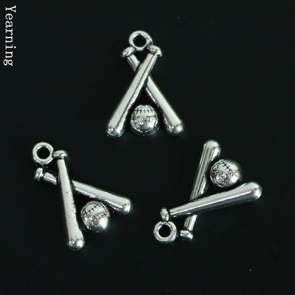 

Ювелирные изделия старинные серебряный сплав 3D бейсбольная бита подвеска подвес