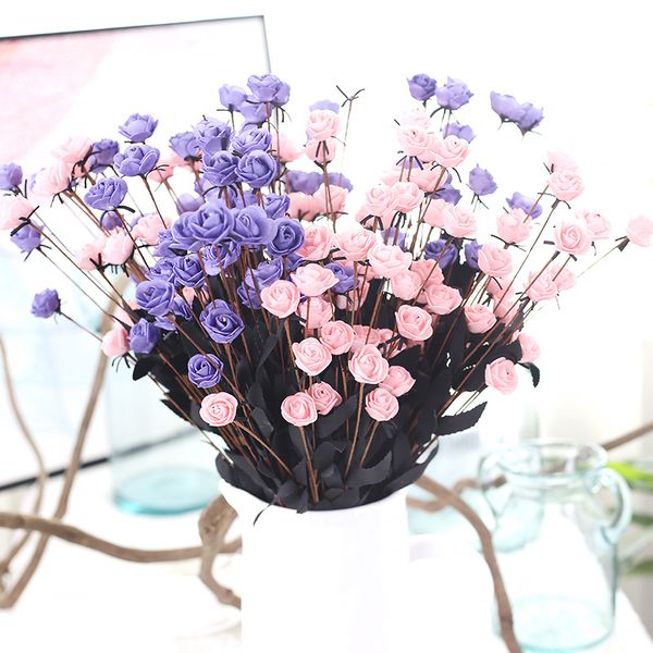 

bubble 15 pe small rose simulation flower wholesale fake flower wedding decoration home