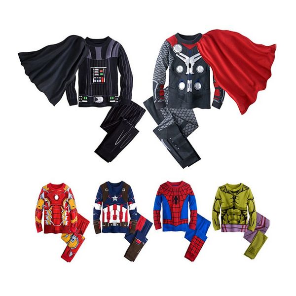 

cute boy pajamas set lovely cartoon anime stye cotton sleepwear set for 1-10yrs boys children kids underwear night clothes hot, Blue;red