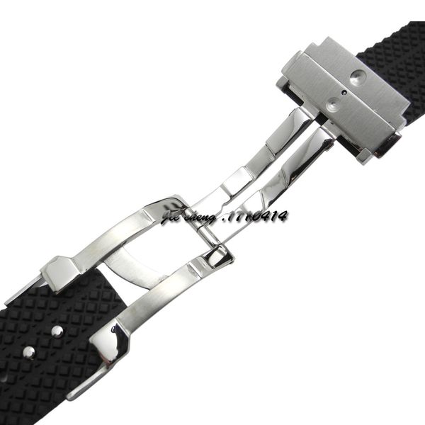 JAWODER Armband 24mm 25mm Männer frauen Edelstahl Schnalle Verschluss Schwarz Tauchen Silikon Gummi Uhrenarmband für Big Bang2653