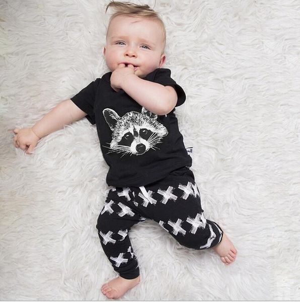 

Cute Newborn Baby Boys Cotton Clothes Outfit Tops Shirt+ Trousers Tracksuit 0-3Y