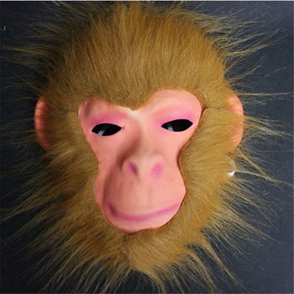 

wholesale- full face cosplay costume mask tiger/monkey/wolf realistic fur mane latex mask creepy animal partern fool' day gift p14 no