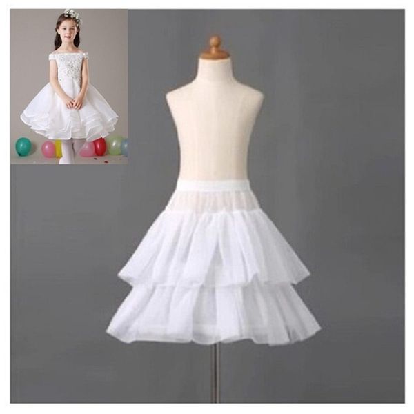 

brand new children petticoats with ruffles little girls/kids crinoline white 1 hoop 2 layers flower girl dress formal underskirt, White;red
