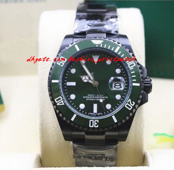

Luxury Wristwatch NEW MENS STAINLESS STEEL PVD Coating CERAMIC Green Dial #116610 40MM Automatic Mechanical Men Watches Top Quality