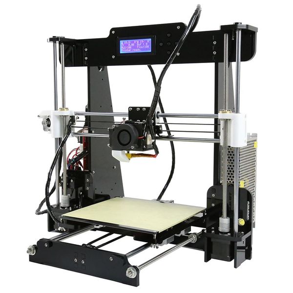Freeshipping Big Size 220 * 220 * 240mm Alta qualità Reprap Prusai3 Kit stampante 3D fai da te con filamento Scheda SD da 8 GB LCD