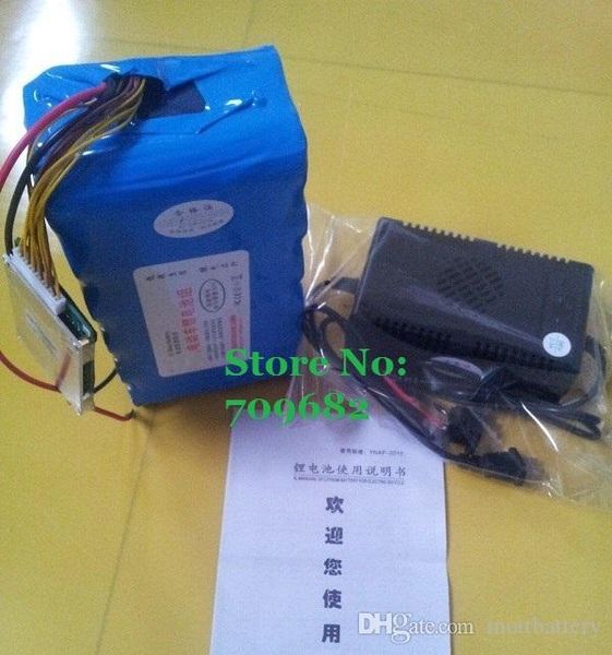 

36v 24ah lifepo4 battery pack with bms charger for electric bike scooter