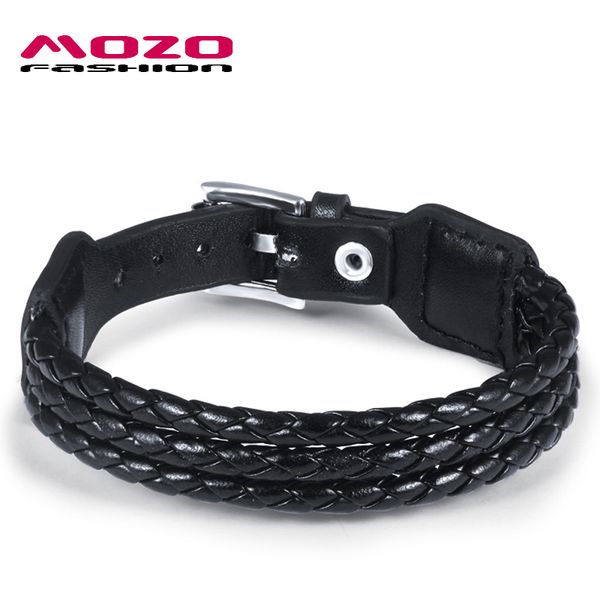 

wholesale-fashion brand black multilayer leather wrap bracelet mens vintage bracelets bangles men jewelry pulseras hombre mph1057, Golden;silver