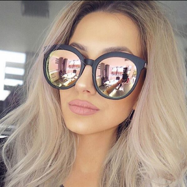 

wholesale- round sunglasses women brand designer 2017 sun glasses for women lady sunglass female mirror glasses, White;black