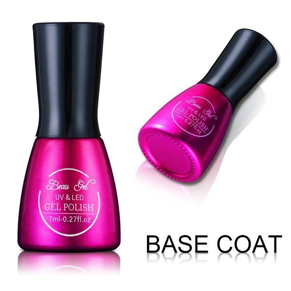 Wholesale-Beau gel top casaco e casaco de base 7ml de longa duração molho de manicure manicure unha fundação gel lak para UV Nail Art Design