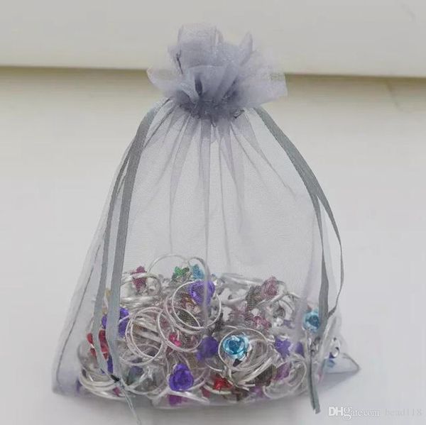 

Горячо ! 15x20 см 10x15 см 30x40 см Sheer Drawstring органзы ювелирные сумки свадьба Рождество пользу подарочные пакеты (серебристо-серый)