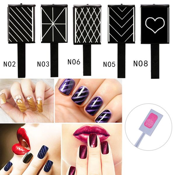 

wholesale-nail art tool for diy magic 3d magnetic polish cats eyes #m01914, Red;pink