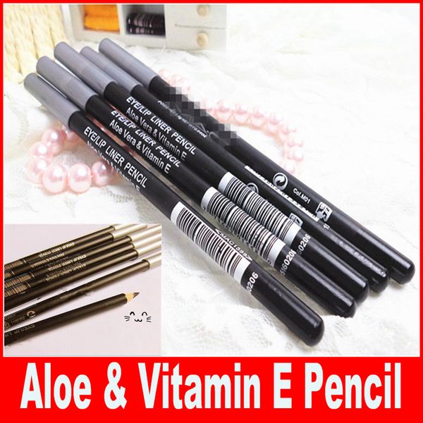 

brand new cosmetics professional duo way eyeliner/eye brow pencils with aloe vera&vitamin e brown/black dhl shipping