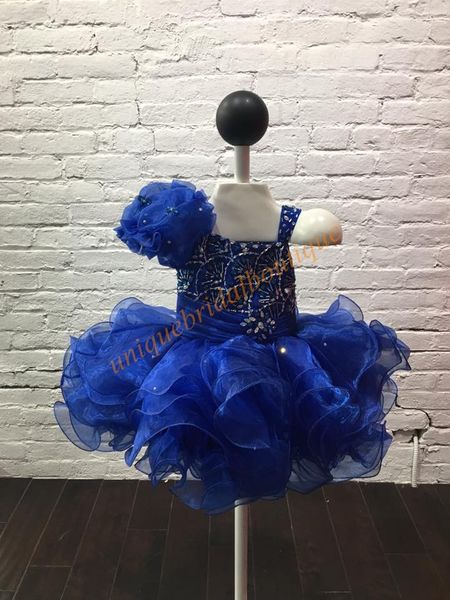 Kleinkind Pageant Kleider 2021 heiß heiß mit großer blume und fan-feading echte fotos cupcake kleine mädchen pageant kleid terbled röcke