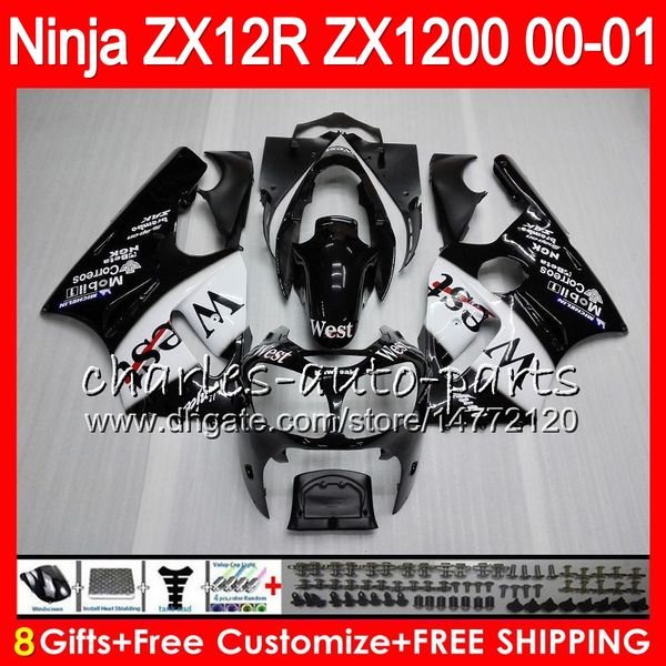 

8gift 23color for kawa aki ninja zx1200c zx12r 00 01 02 black we t 50no22 zx 12 r zx1200 c zx 1200 zx 12r zx 12r 2000 2001 2002 fairing