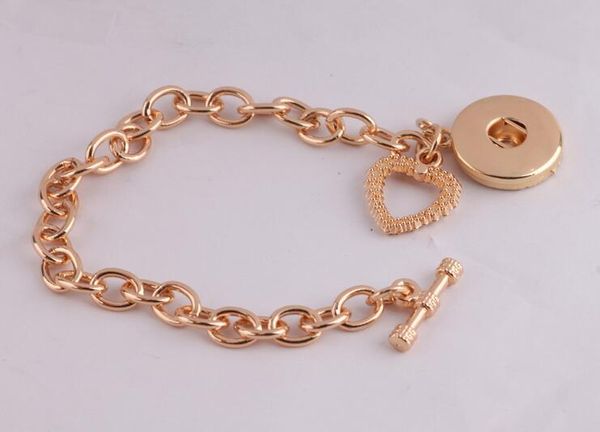

10pcs gold width rolo chains bracelets heart noosa ginger snap bracelets multiplayer leather bracelet diy lobster clasp bracelet, Golden;silver