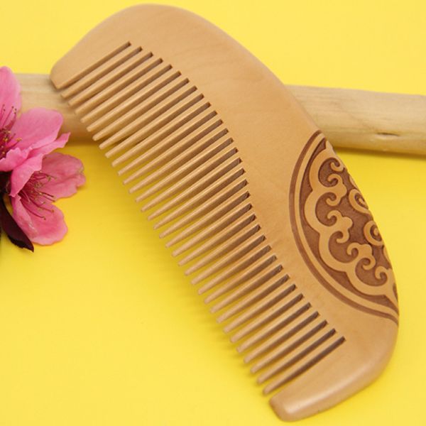

new peach wood comb pocket hair brush long handle wholesale supplier haircut fade comb over hair beard style christmas gift for men women, Silver