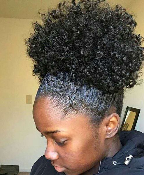 120g Afro Kinky Curly Human Hair Ponytail For Black Women