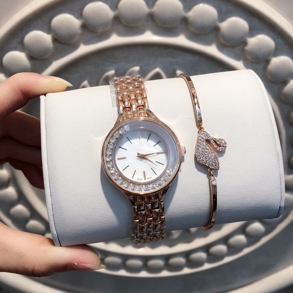 

A шт. / лот мода женщины роскошные часы леди часы из нержавеющей стали розовое золото / серебро браслет наручные часы Марка женские часы золото серебро