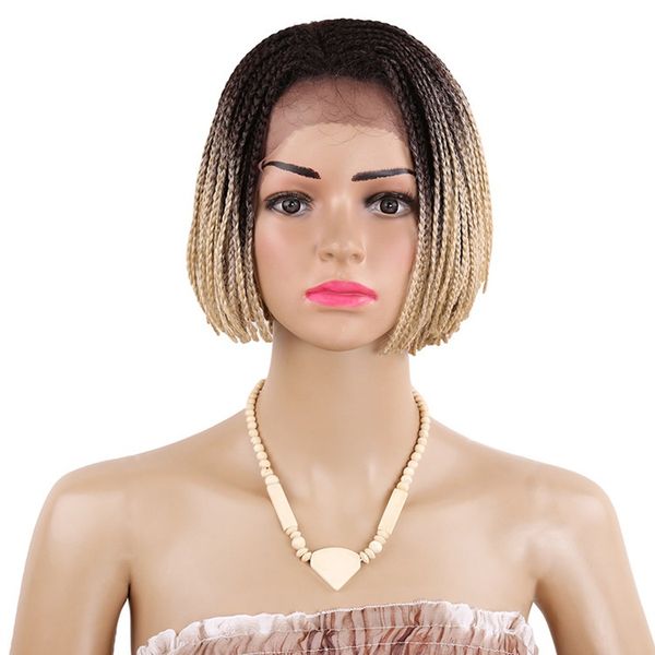 Hot Fashion Braiding Synthetic Bobo Lace Front Wig Heat Resistant