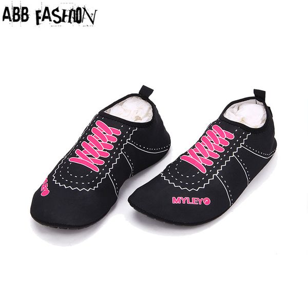 

wholesale-women men flats sandals shoes swimming shoe shoelace for summer spring autumn solid color comfort breathable 077, Black