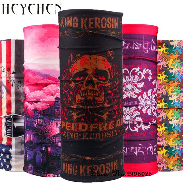 

wholesale- 2017 multifunctional bandana scarf camouflage skull magic face scarf seamless tubular headband ring scarves hy14, Blue;gray