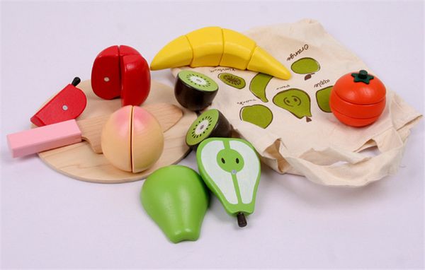 

новая деревянная игрушка детская игра фрукты и овощи моделирование кухонная утварь детские подарки