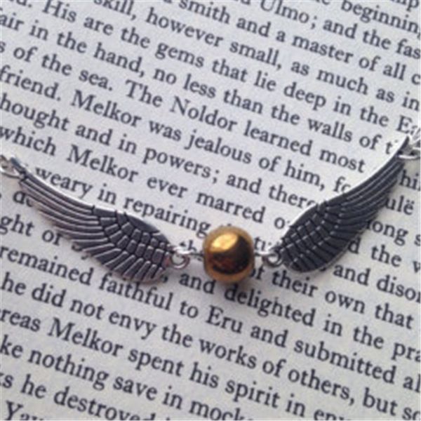 

12pcs/lot HP golden snitch necklace silver tone