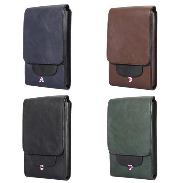 

6.3inch phone wallet leather for iphone xr xs max x 8 7 6 plus galaxy note 9 8 5 s9 s8 fashion card slot flip cash hip waist belt clip money