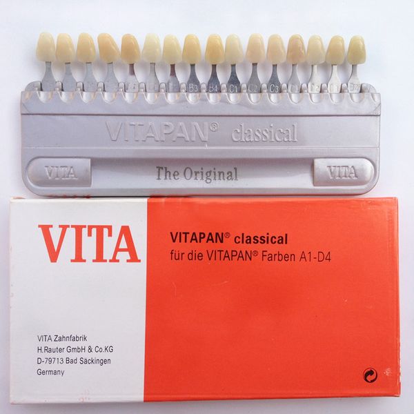 Atacado-novo dental dentista dentes whitting porcelana vita pan clássico 16 cores shade guia dentes