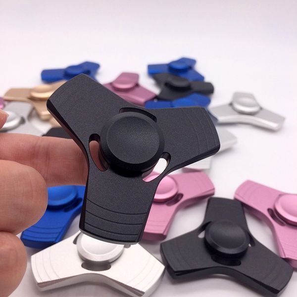 

in stock hand spinner edc torqbar brass fidget spinner triangular fingertip gyro decompression anxiety toys brass bearing handspinner dhl