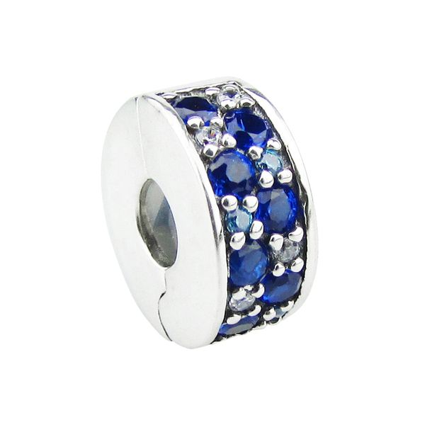 

2017 summer loose beads fits for pandora bracelets 100% 925 sterling silver clip bead diy women jewelry blue wholesale free, Black