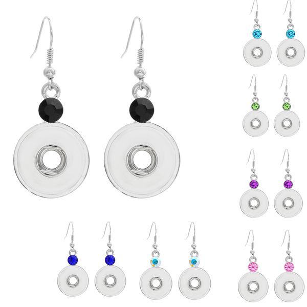 

noosa chunk ginger snaps jewelry earrings 18mm ginger snap button earrings trend diy jewelry interchangeable earrings za0097, Silver