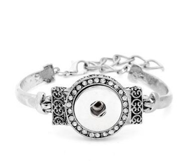 

new diy noosa button snap button bracelet fit 12mm 18mm charm diy jewelry bangle 5pcs/lot drop shipping charm bracelet, Golden;silver