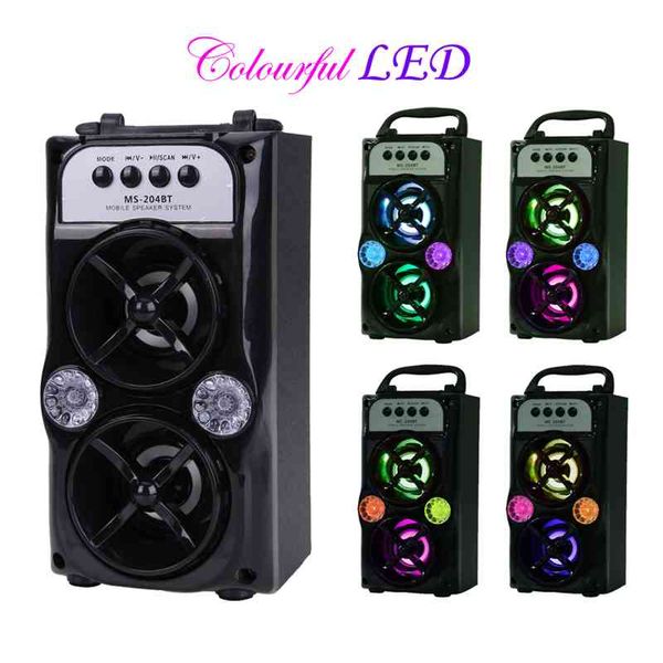 

New arrival bluetooth dual peaker portable indoor outdoor wirele peaker multifunctional mobile peaker with colorful led light