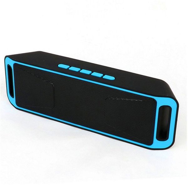 

sc-208 mini portable bluetooth speakers wireless smart hands-speaker big power subwoofer support tf and usb fm radio with package