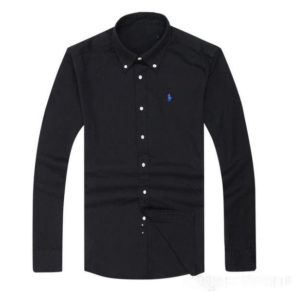 

2017 Wholesale cheap Free Shipping New autumn winter men's long sleeved 100% Cotton Custom Fit Polo Shirts USA brand clothing