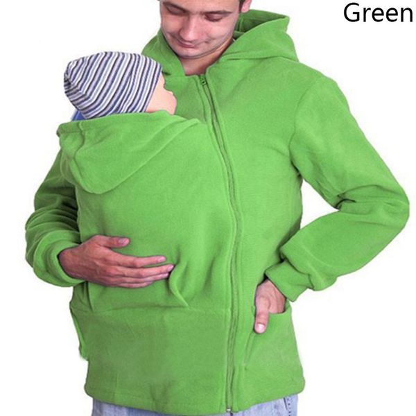 

01 multi-function baby kangaroo in the autumn of dad pregnant women coat sweater coat of three layers, Black;brown